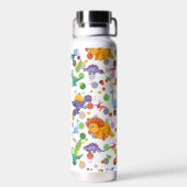 Dinosaur Fun Persoonlijke naam Duurzaam Waterfles (Achterkant)