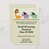 Dinosaur Fun Preschool of Kindergarten Afstuderen Kaart (Voorkant / Achterkant)