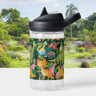 Dinosaur Garçons Personnaliser Nom Bouteille d'eau