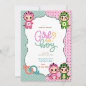 Dinosaur Gender Reveal Kaart (Voorkant)