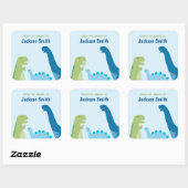 Dinosaur Gepersonaliseerd Vierkante Sticker (Vel)