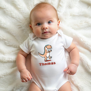 Dinosaur Gepersonaliseerde Naam Grappig Leuk Romper