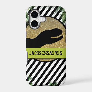 Dinosaur gestreepte monogram