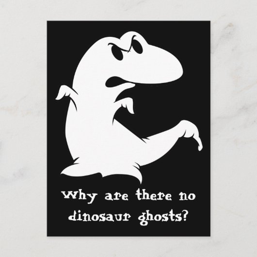 Dinosaur Ghost Briefkaart (Voorkant)