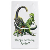 Dinosaur Gift Bag Klein Cadeauzakje (Achterkant)