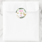 Dinosaur Girl Bedankt dat je het hebt afgebroken d Ronde Sticker (Tas)