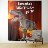 Dinosaur Girl BIRTHDAY House Backdrop Wandkleed (In situ)