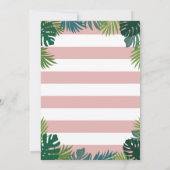 Dinosaur Girl Birthday Party Invitation Bedankkaart (Achterkant)