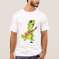 Dinosaur Gitaar Speler Xmas Grappige dag