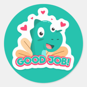 Dinosaur Good Job Sticker