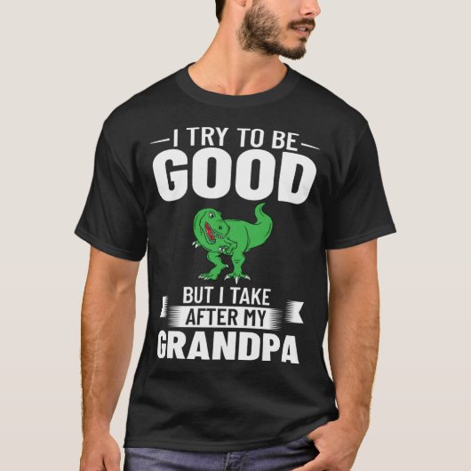Dinosaur Grandpa Saurus Grandpasaurus T-shirt (Voorkant)