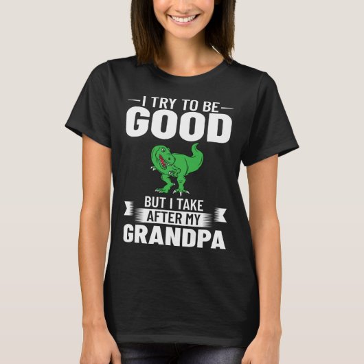 Dinosaur Grandpa Saurus Grandpasaurus T-shirt (Voorkant)