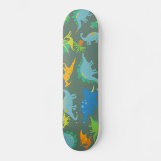Dinosaur Green Blue Dino boys Playful Skateboard
