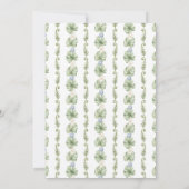 Dinosaur Greenery Bow Cute Baby Shower Invitation (Dos)