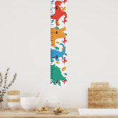 Dinosaur Growth Chart Poster (Keuken)