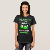 Dinosaur Haar gevecht is mijn 'Fight GLAUCOMA Awar T-shirt (Voorkant volledig)