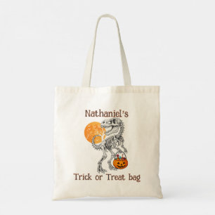 Dinosaur Halloween Trick ou Sac fourre-tout de tra