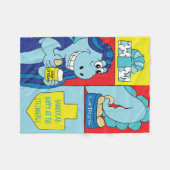 Dinosaur Hanukkah Fleece Blanket Deken (Voorkant (Horizontaal))