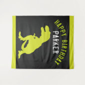 Dinosaur Happy Birthday - Gepersonaliseerd Wandkleed (Voorkant (horizontaal))