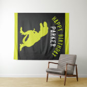 Dinosaur Happy Birthday - Gepersonaliseerd Wandkleed (In Situ (horizontaal))