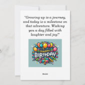 Dinosaur Happy Birthday Kaart (Achterkant)