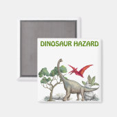 Dinosaur Hazard Magneet (Voorkant / Achterkant)