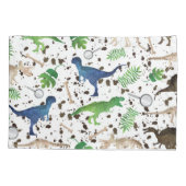 Dinosaur Hunt. Dinosaurussen op Safari Boys Kinder Kussensloop (Achterkant)