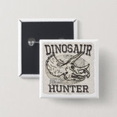 Dinosaur Hunter Design by Mudge Studios Vierkante Button 5,1 Cm (Voorkant /achterkant)