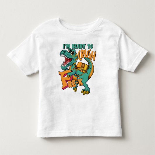 Dinosaur Ik ben klaar om te verpletteren PRE-K Kla Kinder Shirts (Voorkant)