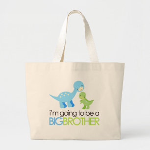 Dinosaur, ik word een grote broer tote bag