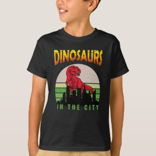 Dinosaur in de Stad Dinosaur Design T-shirt