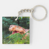 Dinosaur in the forest.  sleutelhanger (Achterkant)