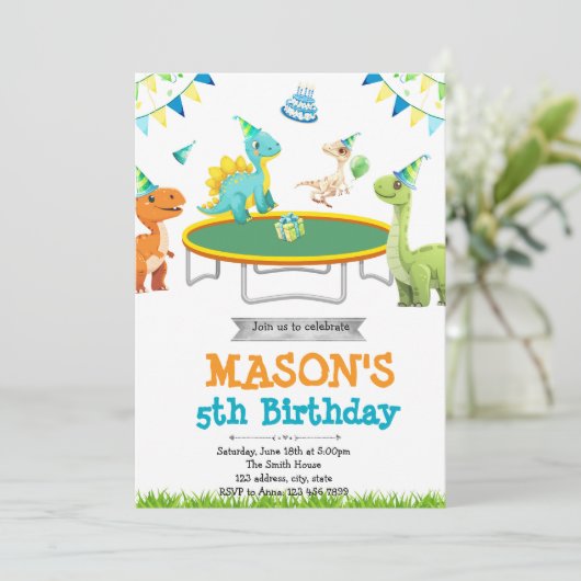 Dinosaur invitation (Debout devant)