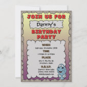 Dinosaur Invitation Anniversaire 5 Ans (Dos)