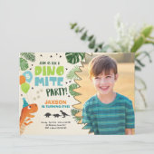 Dinosaur invitation anniversaire Dino mite T-Rex f (Debout devant)