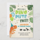 Dinosaur invitation anniversaire Dino mite T-Rex f (Devant)