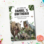 Dinosaur invitation anniversaire Dino T-Rex annive