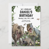 Dinosaur invitation anniversaire Dino T-Rex annive (Devant)