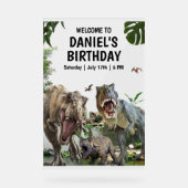 Dinosaur invitation anniversaire Dino T-Rex annive (Recto)