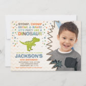 Dinosaur Invitation Anniversaire Dinosaur Dinosaur (Devant)