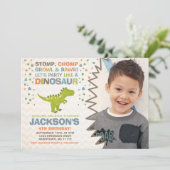 Dinosaur Invitation Anniversaire Dinosaur Dinosaur (Debout devant)