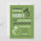 Dinosaur Invitation Anniversaire Dinosaur Fossil P (Devant)