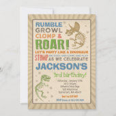 Dinosaur Invitation Anniversaire Dinosaur Fossil P (Devant)