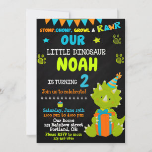 Dinosaur invitation anniversaire Dinosaur invitati