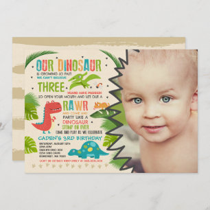 Dinosaur Invitation Anniversaire Dinosaur T-Rex