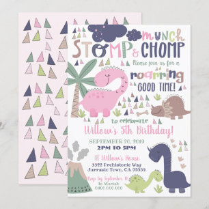 Dinosaur Invitation Anniversaire Fille Dinosaure R