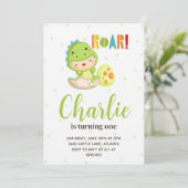 Dinosaur Invitation Anniversaire, Invitation Anniv (Debout devant)