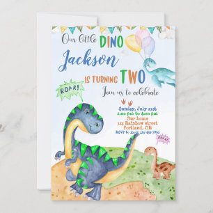 Dinosaur invitation anniversaire invitation de fêt