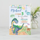 Dinosaur invitation anniversaire Petit invitation (Debout devant)