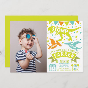 Dinosaur Invitation Anniversaire Photo moderne